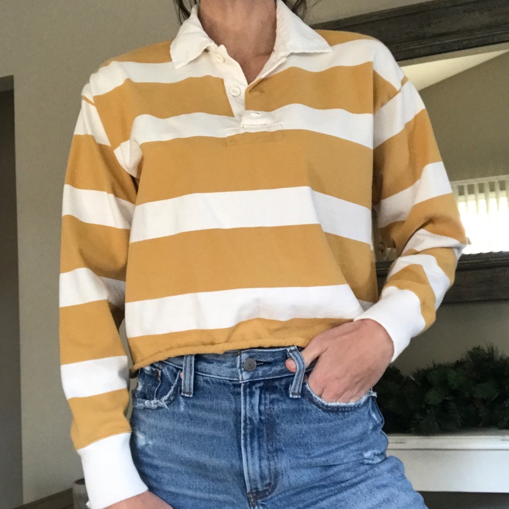 Abercrombie & Fitch Cropped Rugby Polo
